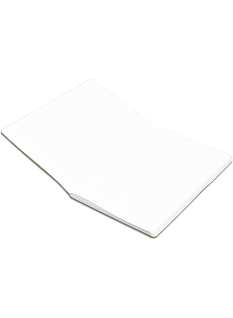 FIS Notebook, A5 Size(148x210mm), PP Soft Cover Materials, Stong Binding Wire, 80 Sheets, Plain No Ruling, Rounded Corners, Packet of 5 Pieces, Neon Yellow Cover Design-FSNBA5PLPPNYL - Image 5